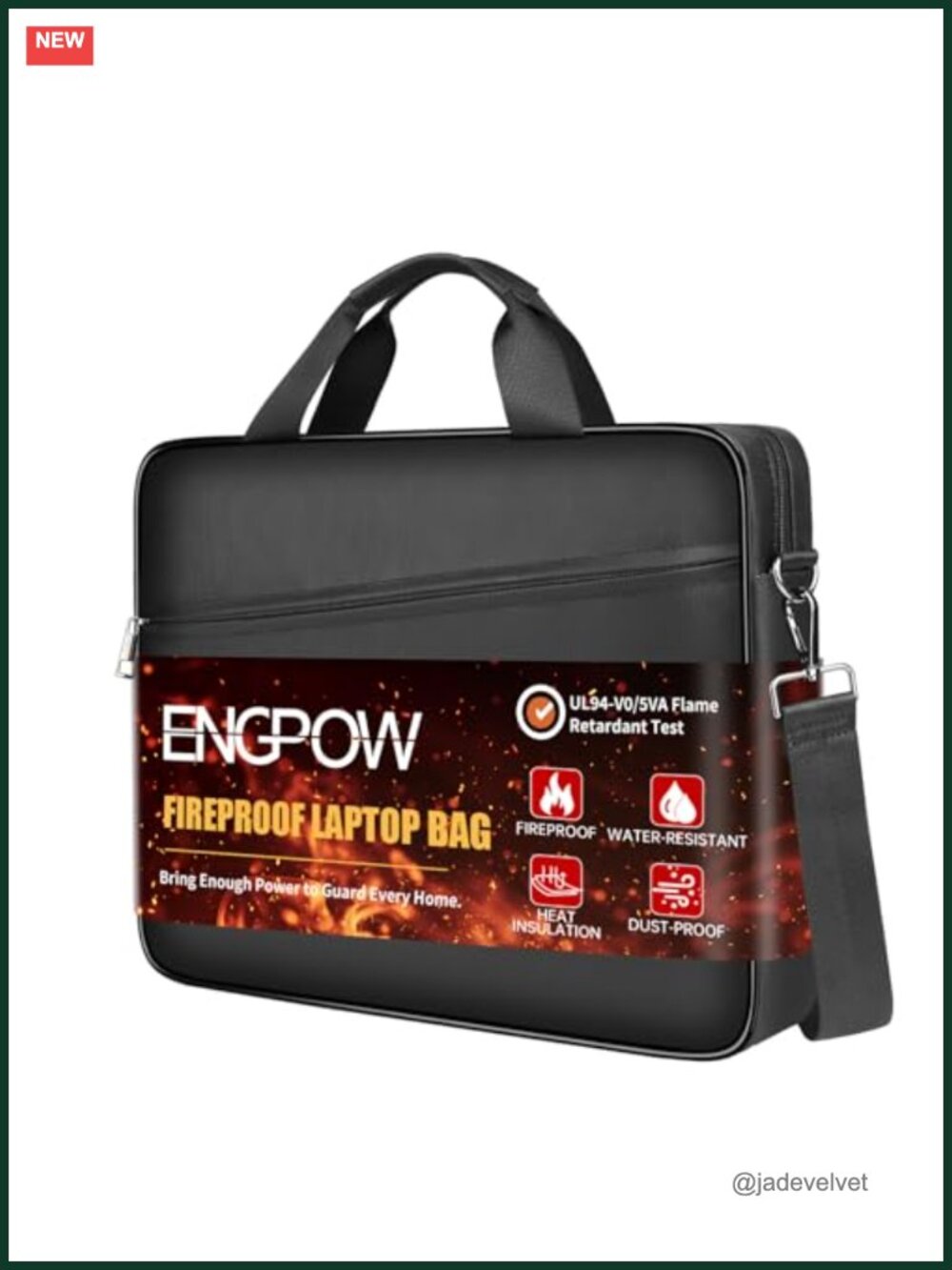Fireproof Laptop Bag 15.6 inch Messenger Shoulder Bag UL94 V0 Flame Retardant